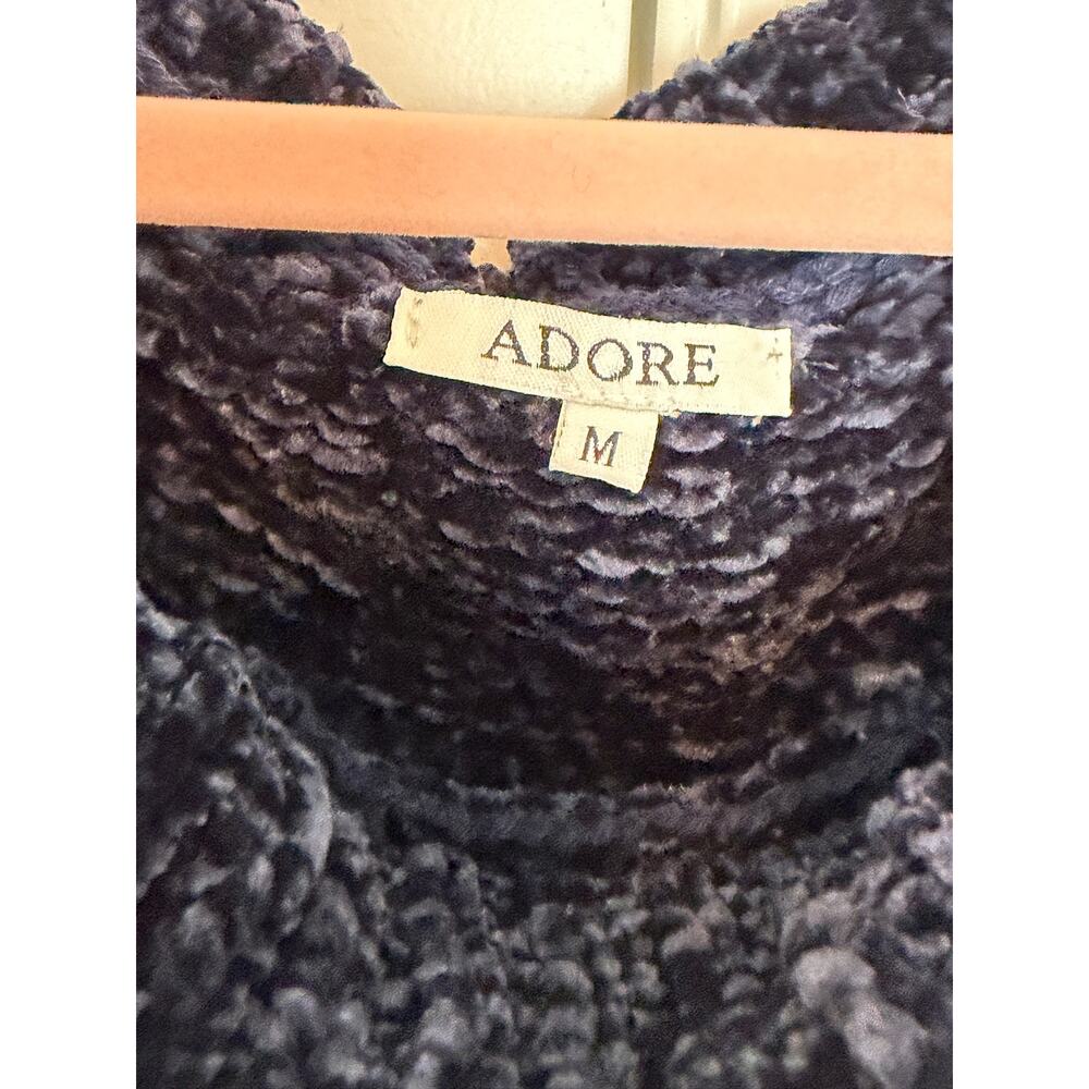 Adore Women's Medium Dark Blue Super Soft Cowl Neck Long Flutter Sleeve Sweater - Picture 11 of 11